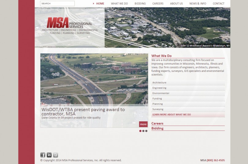 MSA Professional Services, Inc. Public Website 2012